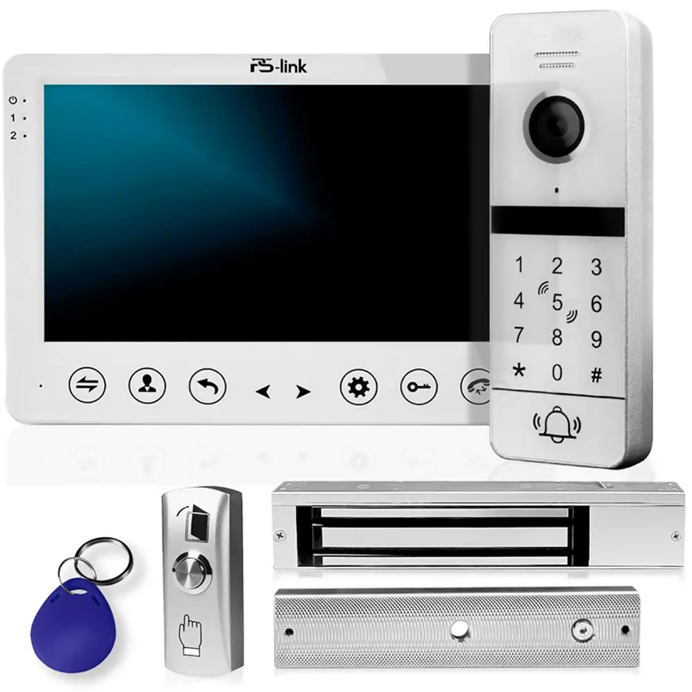 Фото Комплект видеодомофона Ps-link KIT-7527WW-28 7" цвет белый Фото Комплект видеодомофона Ps-link KIT-7527WW-28 7" цвет белый
