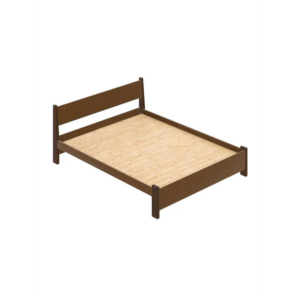 Фото 2 Кровать Solarius Мишка сплошное основание 170x80x210см дерево цвет коричневый/венге Фото 2 Кровать Solarius Мишка сплошное основание 170x80x210см дерево цвет коричневый/венге