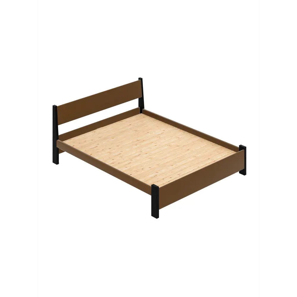 Фото 2 Кровать Solarius Мишка сплошное основание 170 x 80 x 210 см дерево цвет коричневый;черный оникс Фото 2 Кровать Solarius Мишка сплошное основание 170 x 80 x 210 см дерево цвет коричневый;черный оникс