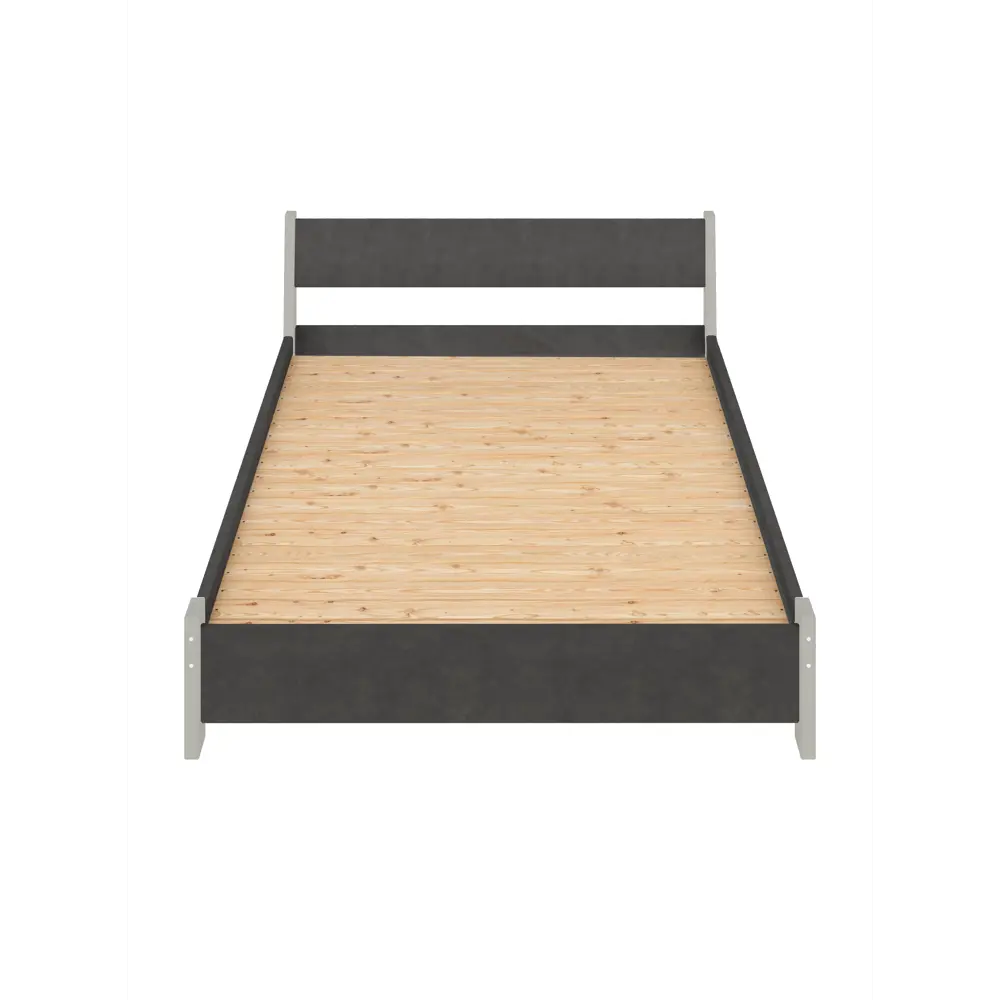 Фото 3 Кровать Solarius Мишка сплошное основание 130x80x210см дерево цвет темно-серый/платиновый Фото 3 Кровать Solarius Мишка сплошное основание 130x80x210см дерево цвет темно-серый/платиновый