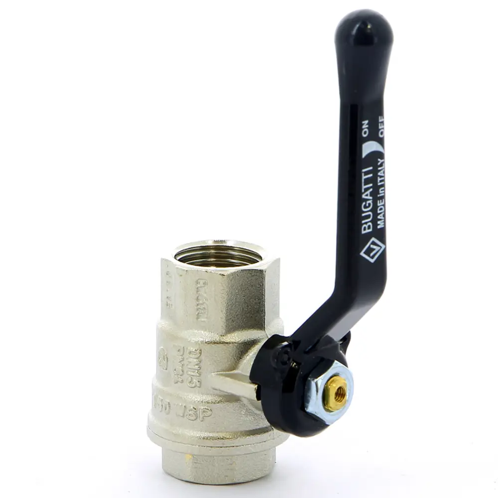 Фото 2 Кран шаровой прямой Bugatti Oregon DN15 PN64 1/2" ВР латунь ручка рычаг Фото 2 Кран шаровой прямой Bugatti Oregon DN15 PN64 1/2" ВР латунь ручка рычаг