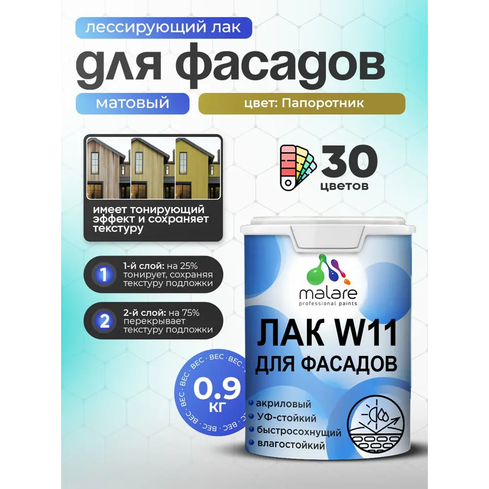 Фото Лак фасадный универсальный тонирующий Malare Series W матовый махагон 0.9 кг Фото Лак фасадный универсальный тонирующий Malare Series W матовый махагон 0.9 кг
