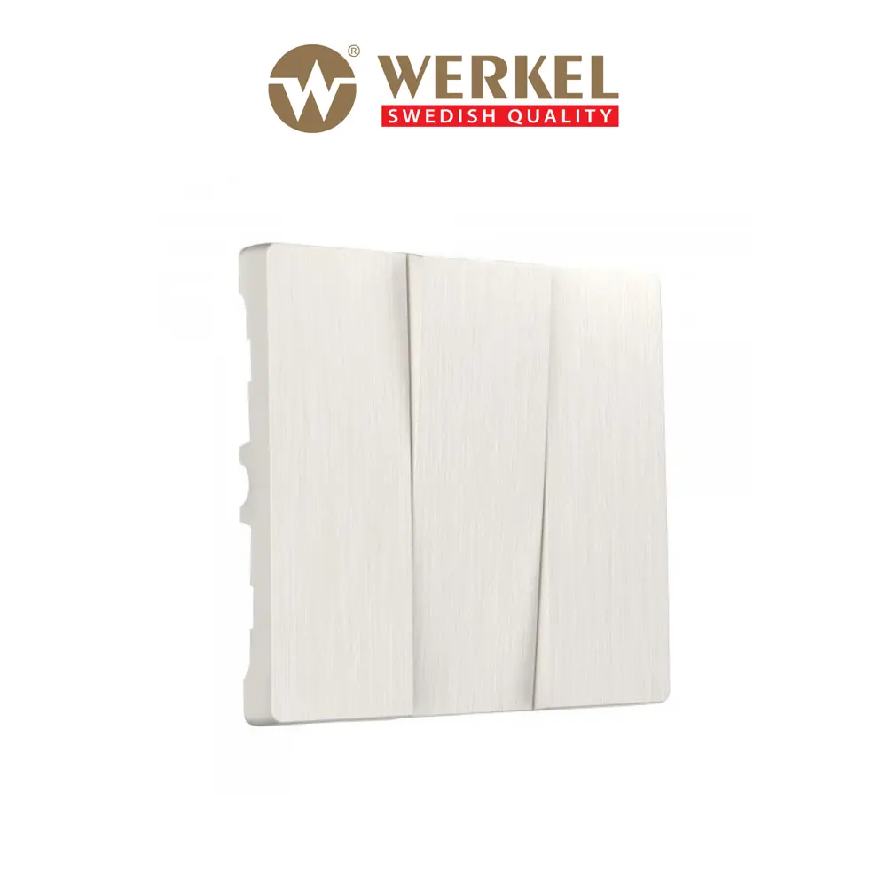 Фото Набор клавиш для выключателя Werkel W1139013 трехклавишного перламутровый рифленый Фото Набор клавиш для выключателя Werkel W1139013 трехклавишного перламутровый рифленый