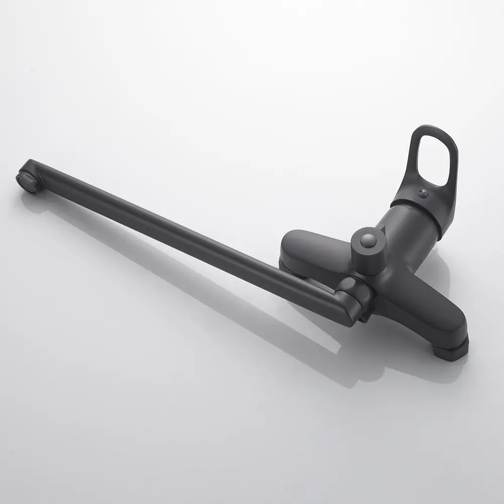 Фото 9 Смеситель для ванны Aloute A3163Y цвет графит глянцевый