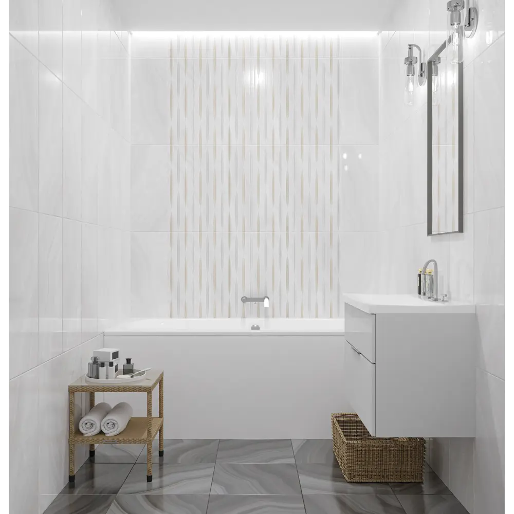 Фото Плитка керамическая настенная декор Azori ACATE 31.5x63 см Фото Плитка керамическая настенная декор Azori ACATE 31.5x63 см