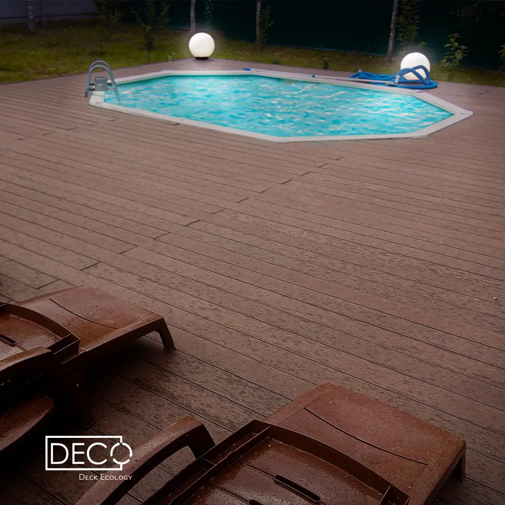Фото 8 Террасная доска ДПК Deck ecology цвет графит 1000x150x156мм двусторонний вельвет 0.9м² 6шт Фото 8 Террасная доска ДПК Deck ecology цвет графит 1000x150x156мм двусторонний вельвет 0.9м² 6шт