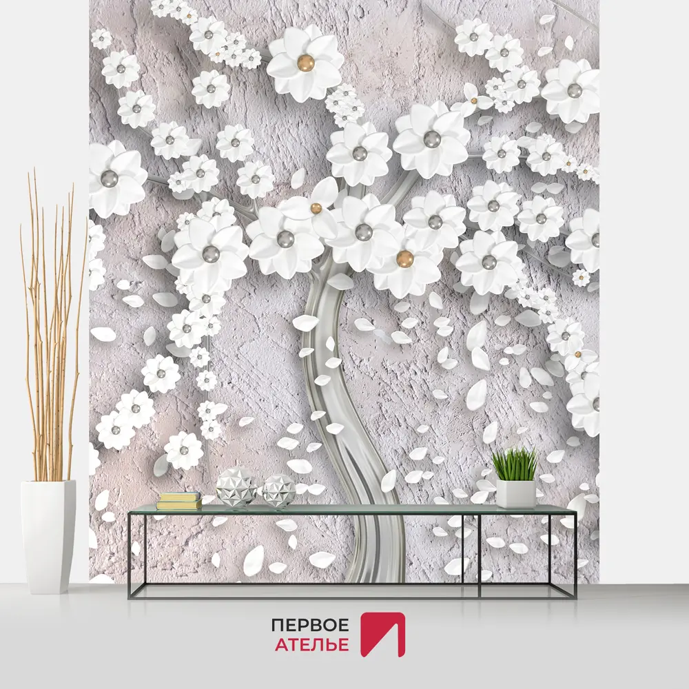 Фото 3 Фотообои флизелиновые Первое Ателье Абстрактное дерево из цветов pw94759 200x270 см Фото 3 Фотообои флизелиновые Первое Ателье Абстрактное дерево из цветов pw94759 200x270 см