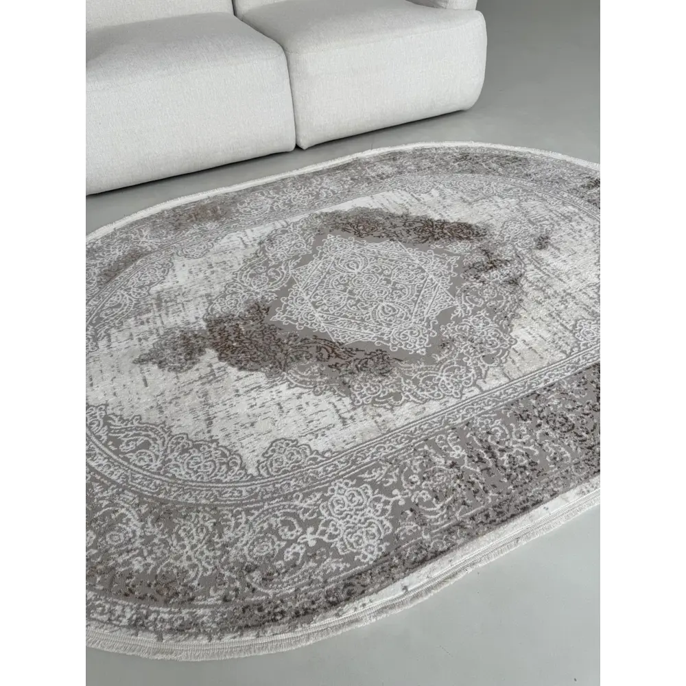 Фото Ковер Laxmi Proxima Oval 4902Grey/Ivory овал 80x150 см полипропилен Фото Ковер Laxmi Proxima Oval 4902Grey/Ivory овал 80x150 см полипропилен