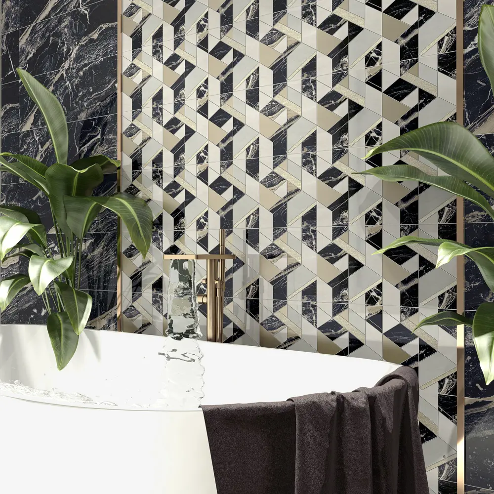 Фото 2 Керамическая плитка Eletto ceramica Levanto nero 588402002 глянцевый 24.2x70см Фото 2 Керамическая плитка Eletto ceramica Levanto nero 588402002 глянцевый 24.2x70см
