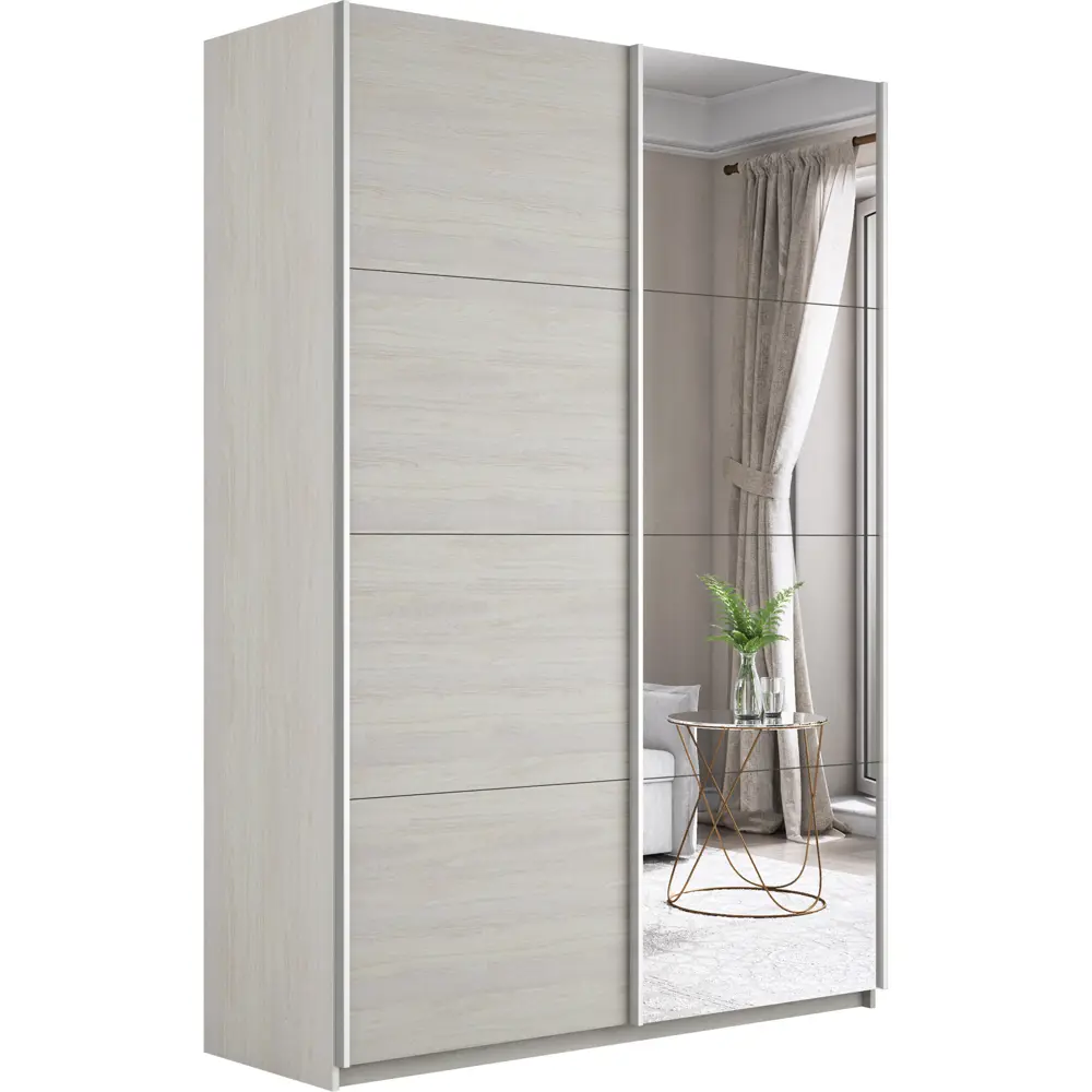 Фото 3 Шкаф-купе Мебельная компания е1 500519 230x140x57 см 8 полок ЛДСП цвет ясень анкор светлый Фото 3 Шкаф-купе Мебельная компания е1 500519 230x140x57 см 8 полок ЛДСП цвет ясень анкор светлый