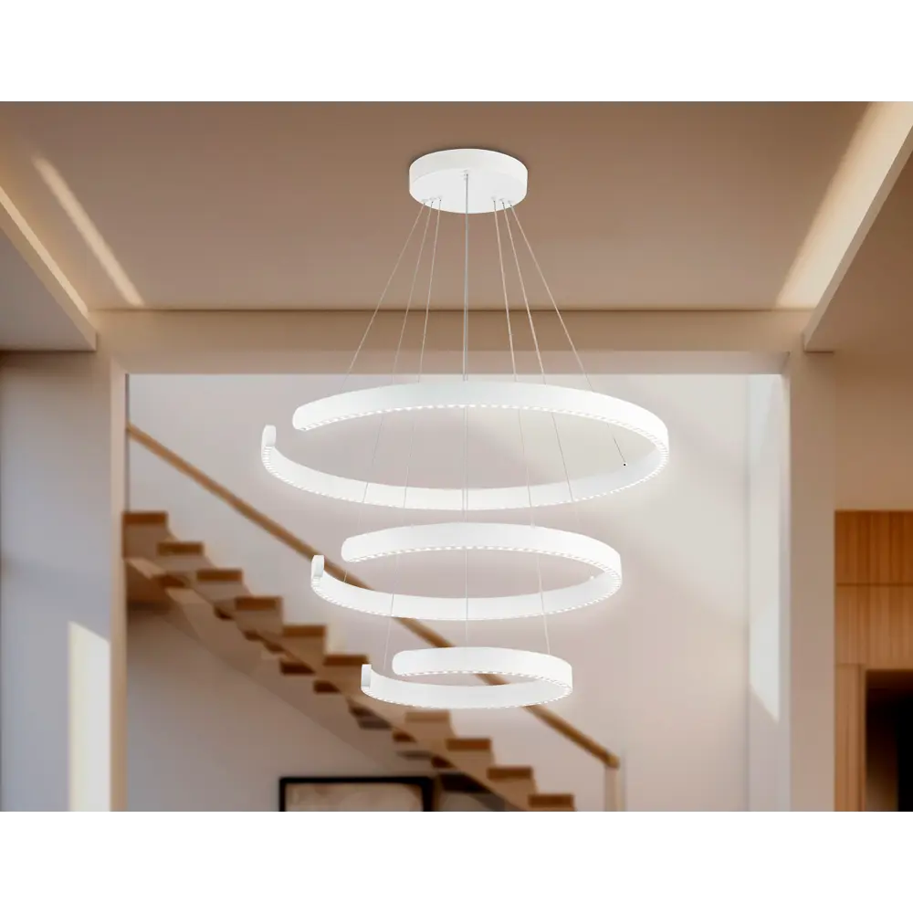 Фото 9 Люстра подвесная светодиодная Ambrella Light Comfort Ambr_fl5887 28 м² теплый белый (желтый) свет цвет белый Фото 9 Люстра подвесная светодиодная Ambrella Light Comfort Ambr_fl5887 28 м² теплый белый (желтый) свет цвет белый