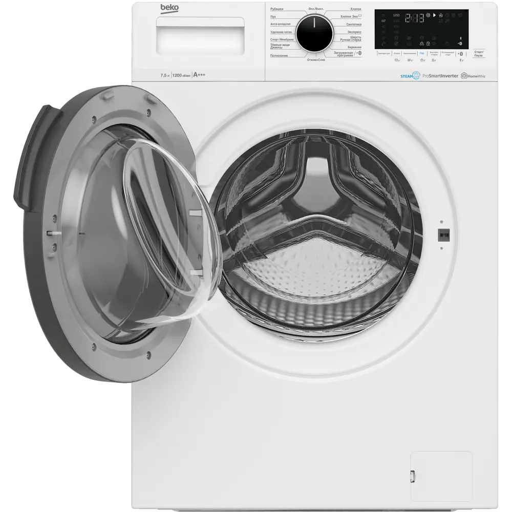 Фото 5 Стиральная машина Beko WSPE7H616W 59.6x84x45 см, 7.5 кг, цвет белый Фото 5 Стиральная машина Beko WSPE7H616W 59.6x84x45 см, 7.5 кг, цвет белый