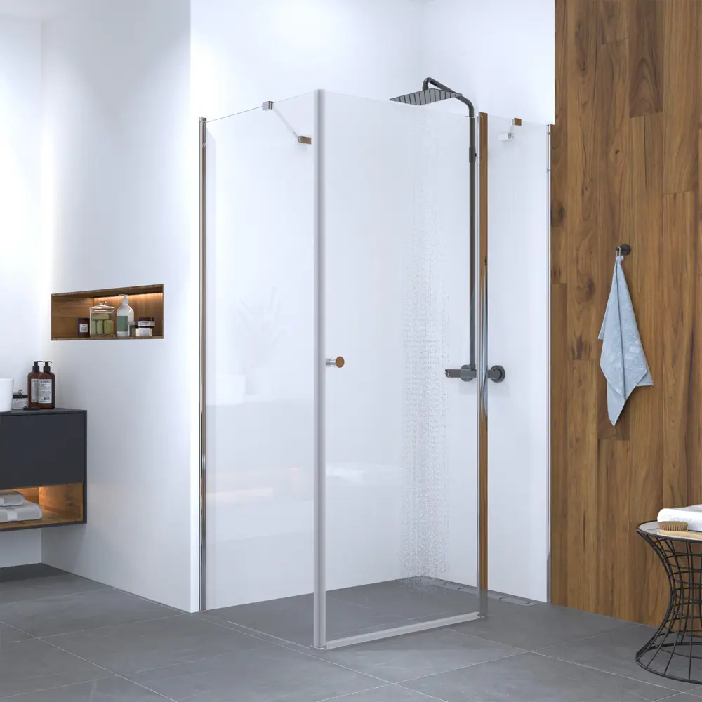 Фото Душевой уголок Domani-spa Expanse DS04Ex128S1Cl прямоугольник 120x80см хромированный профиль эффект стекла прозрачный Фото Душевой уголок Domani-spa Expanse DS04Ex128S1Cl прямоугольник 120x80см хромированный профиль эффект стекла прозрачный