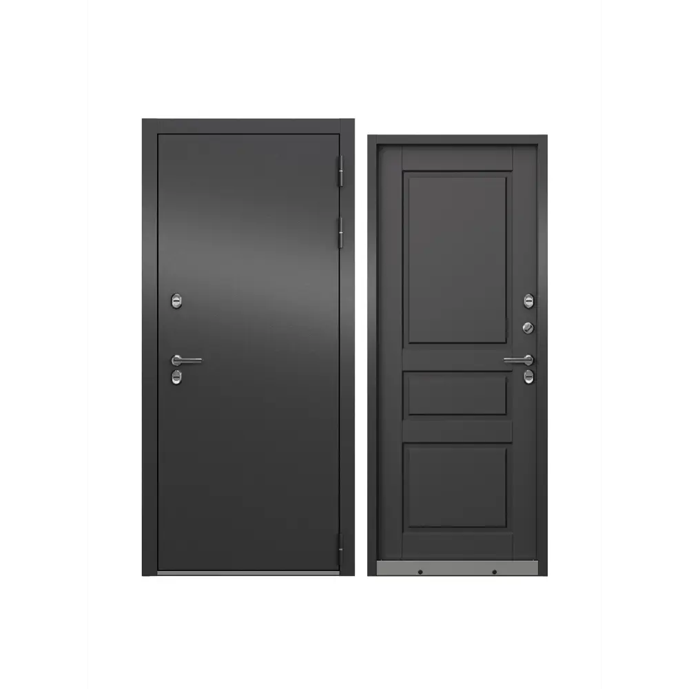 Фото Входная дверь Unicorn Village optimal правый 205x96см цвет антрацит букле/графит софт Фото Входная дверь Unicorn Village optimal правый 205x96см цвет антрацит букле/графит софт