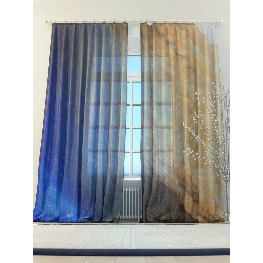 Фото 4 Тюль Helga Базовая коллекция HH970049 на шторной ленте 260x150 см цвет синий Фото 4 Тюль Helga Базовая коллекция HH970049 на шторной ленте 260x150 см цвет синий