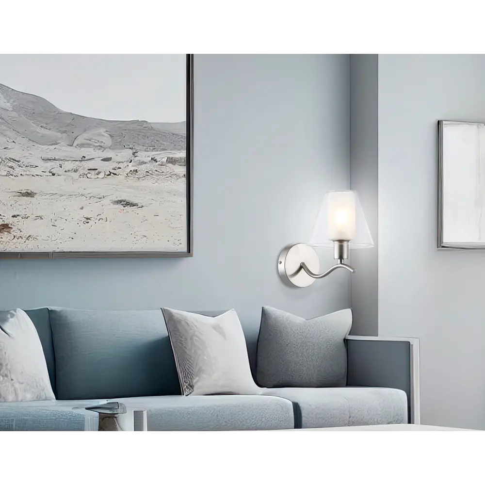 Фото 5 Настенный светильник Ambrella light High light Lh57085 цвет белый матовый/никель Фото 5 Настенный светильник Ambrella light High light Lh57085 цвет белый матовый/никель