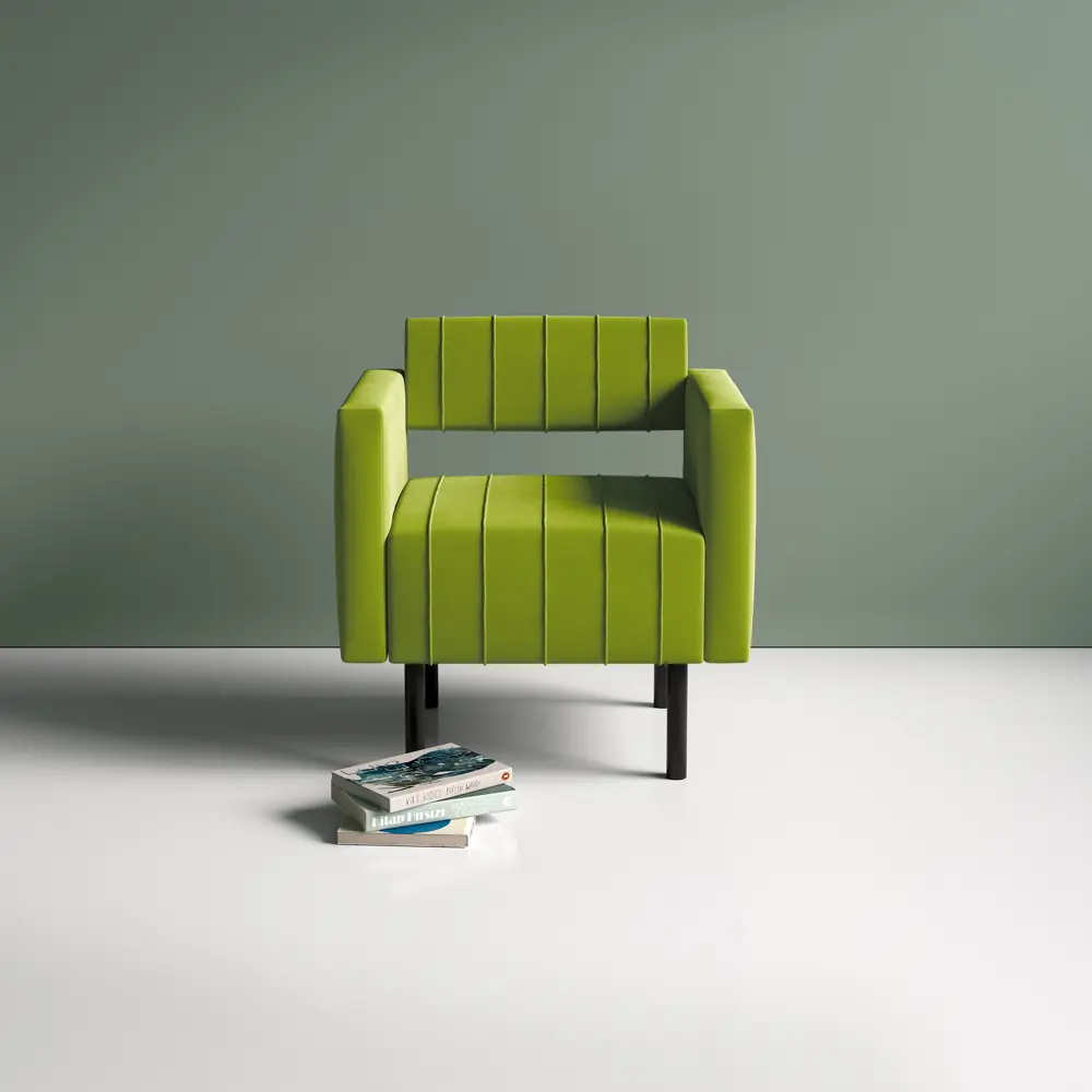 Фото 2 Кресло Salon tron Райн 71x82x54 см велюр цвет салатовый