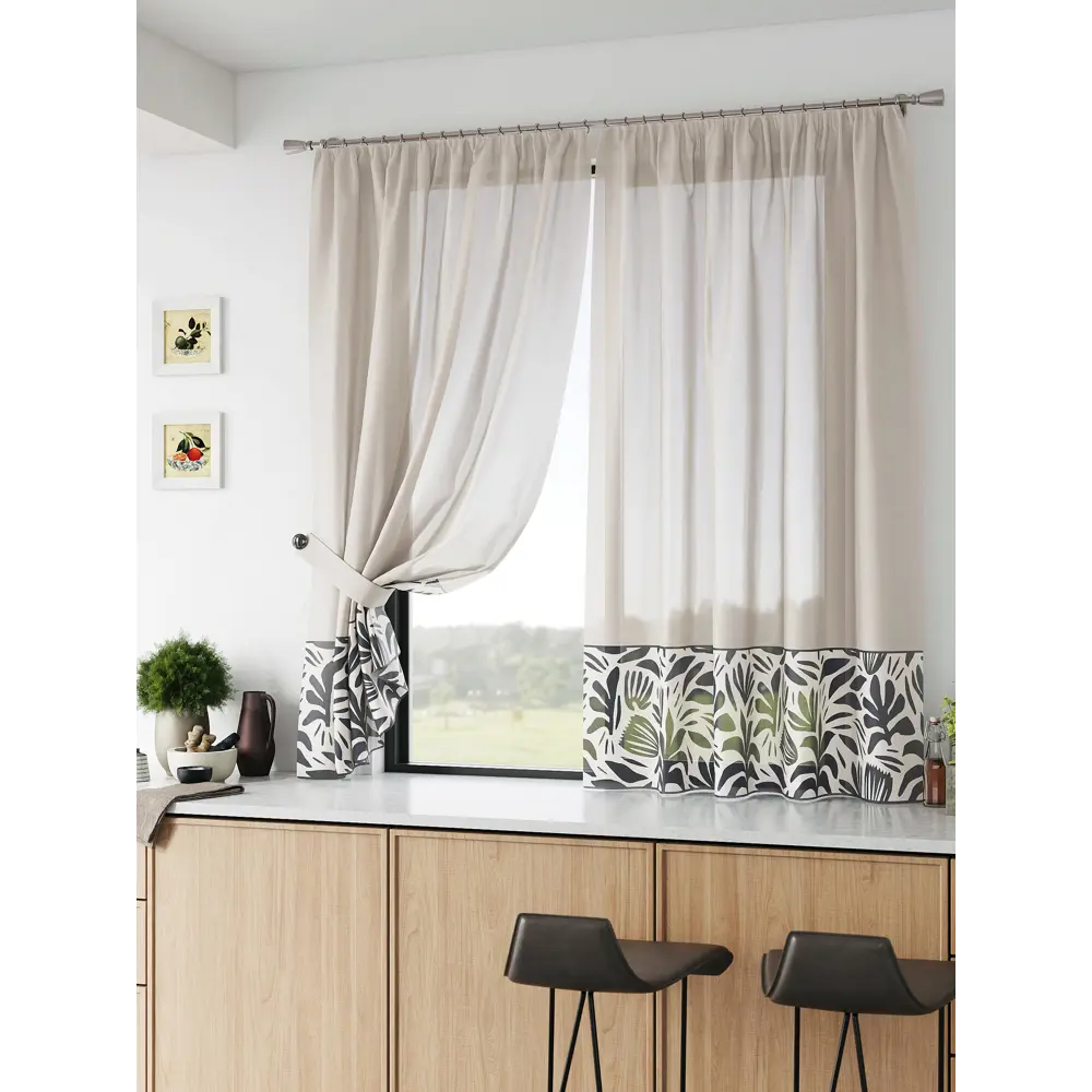 Фото Тюль Comfy way Базовая комплектация CW786062 на шторной ленте 160x150 см цвет серый Фото Тюль Comfy way Базовая комплектация CW786062 на шторной ленте 160x150 см цвет серый