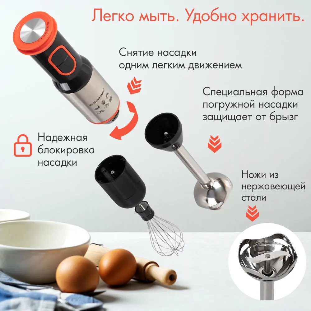 Фото 4 Блендер стационарный Endever SIGMA-85 2 скорости цвет сталь Фото 4 Блендер стационарный Endever SIGMA-85 2 скорости цвет сталь