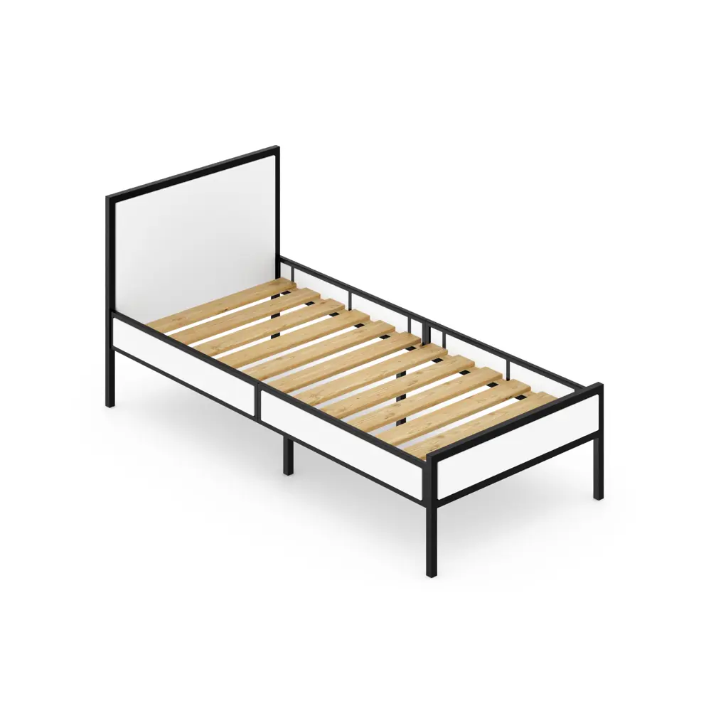 Фото Кровать Solarius kr100loft-bel-black 105 x 90 x 206 см сосна цвет белый, черный Фото Кровать Solarius kr100loft-bel-black 105 x 90 x 206 см сосна цвет белый, черный