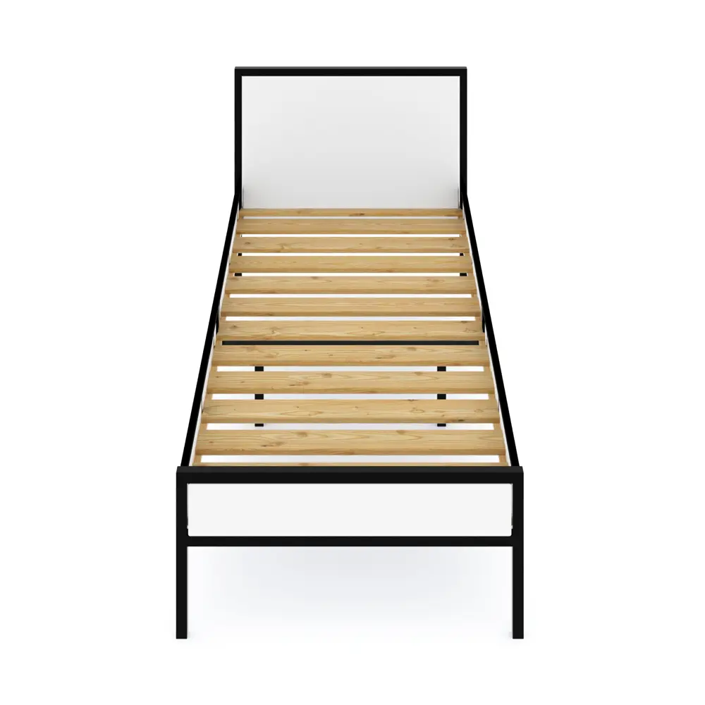 Фото 2 Кровать Solarius kr100loft-bel-black 105 x 90 x 206 см сосна цвет белый, черный Фото 2 Кровать Solarius kr100loft-bel-black 105 x 90 x 206 см сосна цвет белый, черный