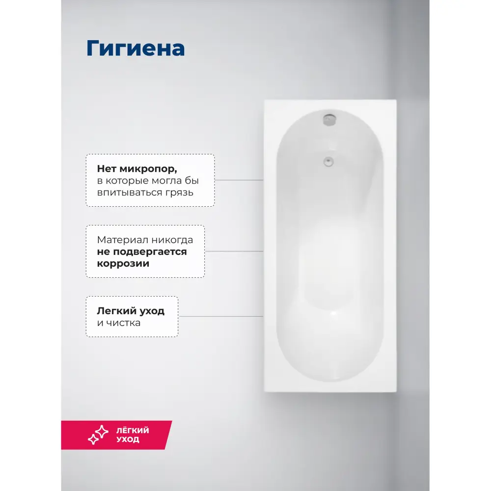 Фото 5 Прямоугольная ванна Aquanet 00347160 00347160 акрил 175х80см Фото 5 Прямоугольная ванна Aquanet 00347160 00347160 акрил 175х80см