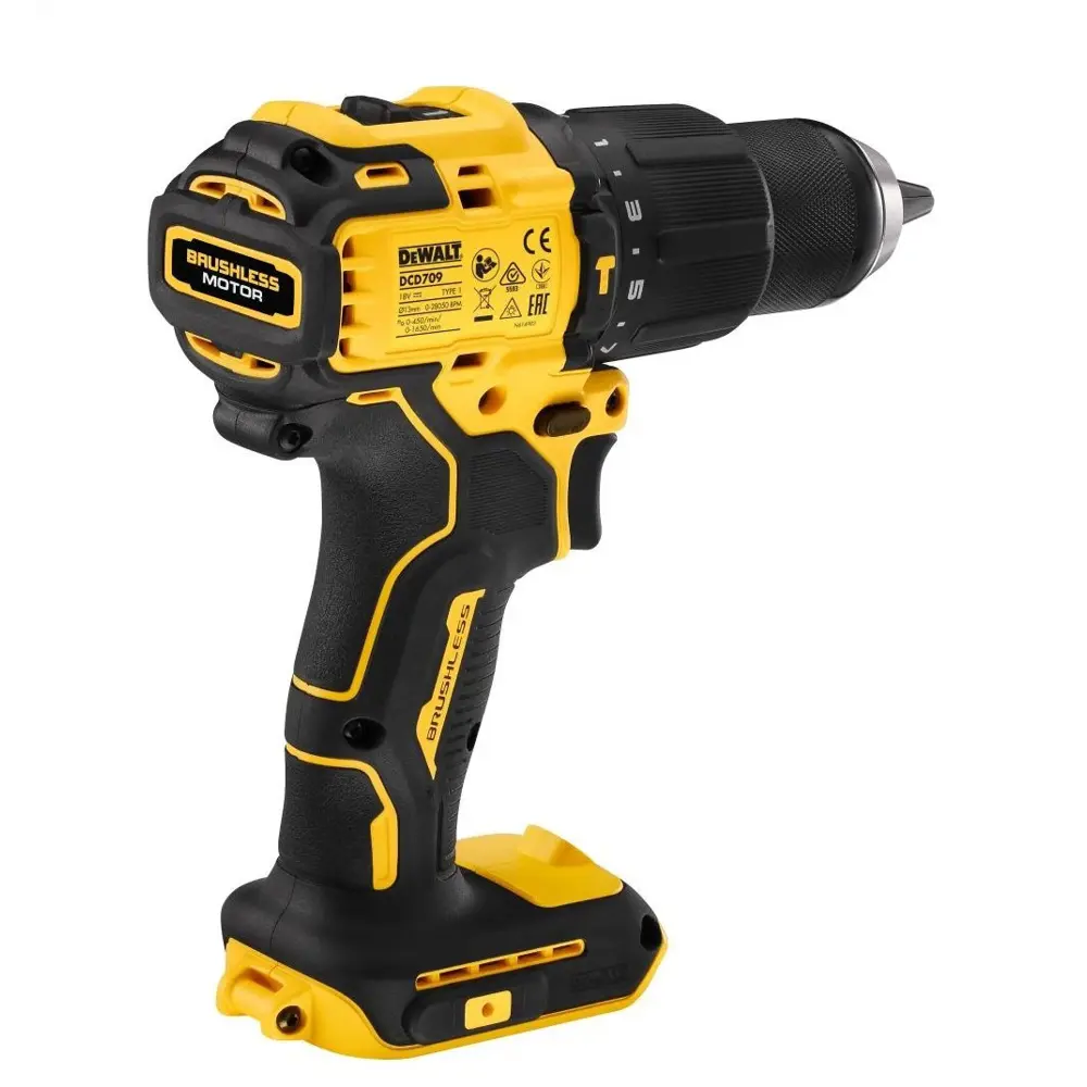 Фото 2 Дрель-шуруповерт аккумуляторная бесщеточная Dewalt DCD709D2T, 18 В Li-Ion 2x2 Ач