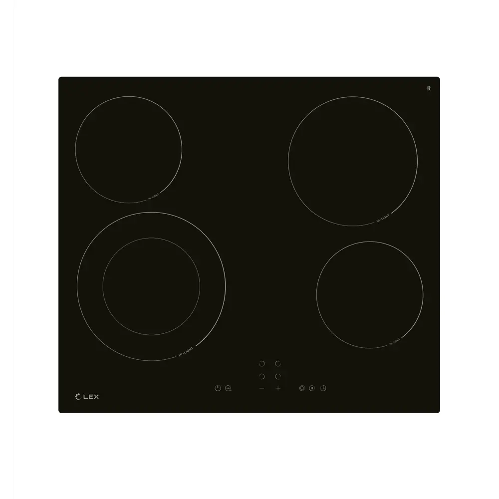 Фото Электрическая варочная панель Lex EVH 641A BL CHPE000017 59 см 4 конфорки цвет черный