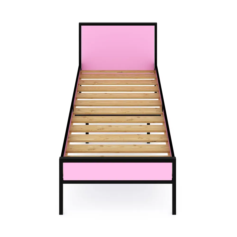 Фото 2 Кровать Solarius Komp100loft-roz-black 105 x 89 x 206 см сосна цвет розовый Фото 2 Кровать Solarius Komp100loft-roz-black 105 x 89 x 206 см сосна цвет розовый