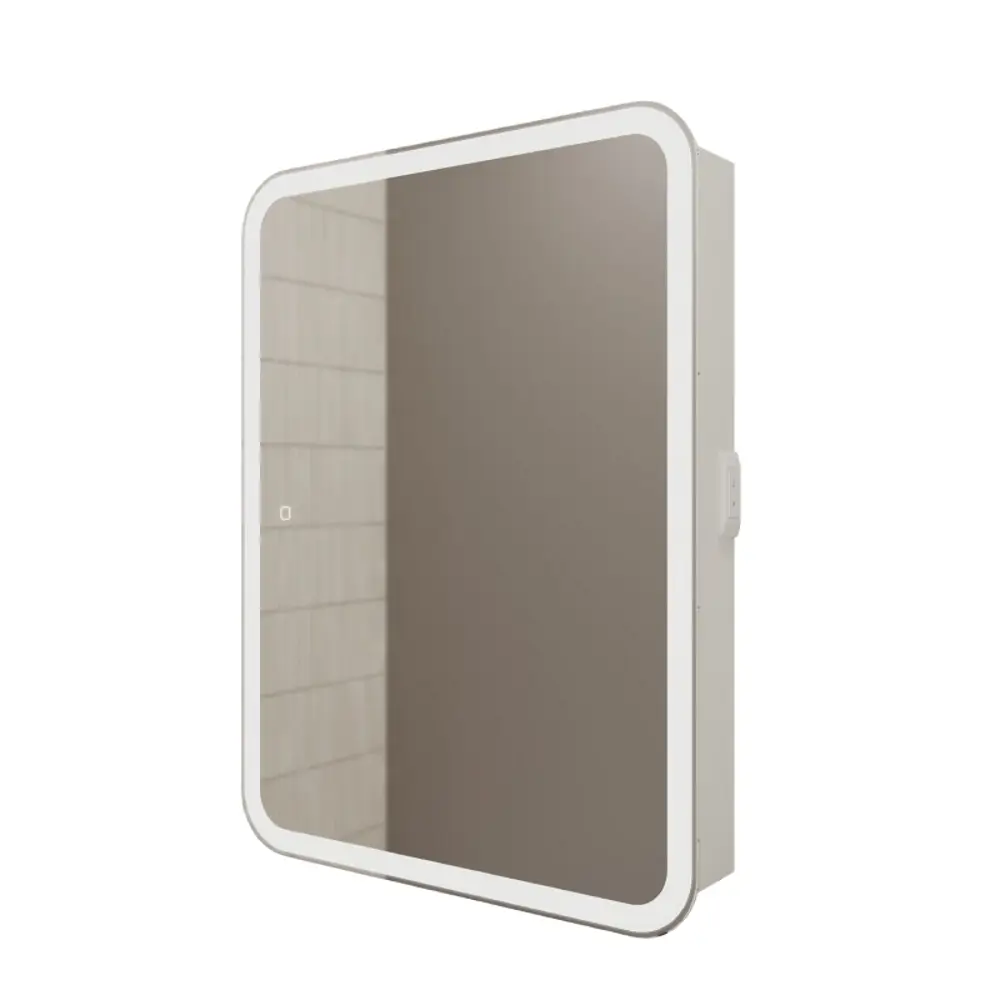 Фото 2 Зеркальный шкаф Mixline Фиджи Flip 60x80 сенсорный цвет белый Фото 2 Зеркальный шкаф Mixline Фиджи Flip 60x80 сенсорный цвет белый