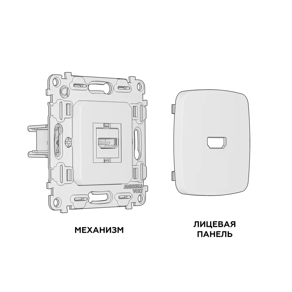 Фото 3 Розетка HDMI 2.0 встраиваемая Ambrella volt Omega MO664010 с заземлением цвет антрацит серый Фото 3 Розетка HDMI 2.0 встраиваемая Ambrella volt Omega MO664010 с заземлением цвет антрацит серый