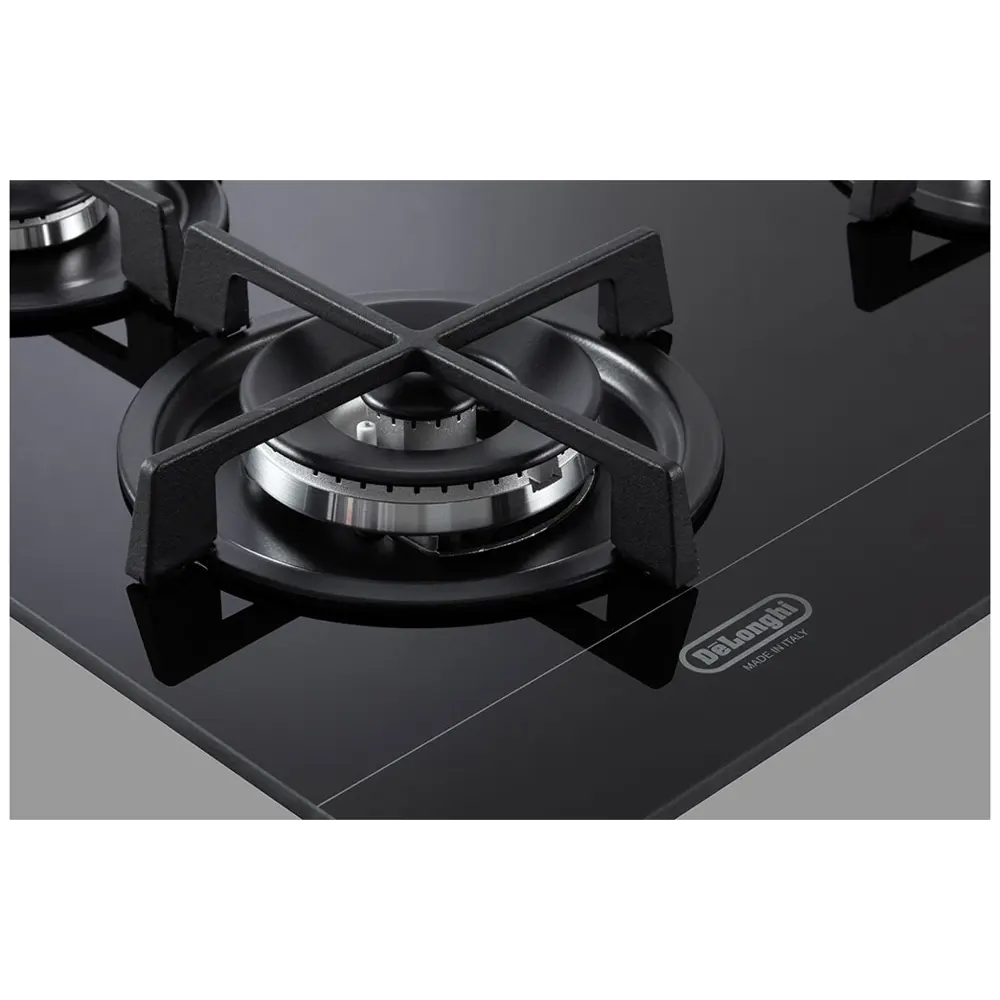 Фото 2 Газовая варочная панель Delonghi 552783 NSL 460 NCM RUS 60 см 4 конфорки цвет черный Фото 2 Газовая варочная панель Delonghi 552783 NSL 460 NCM RUS 60 см 4 конфорки цвет черный