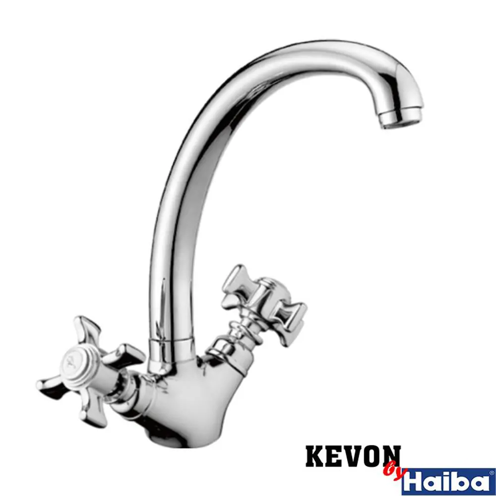 Фото Смеситель для кухни Kevon KV40197 поворотный излив 20 см цвет хром