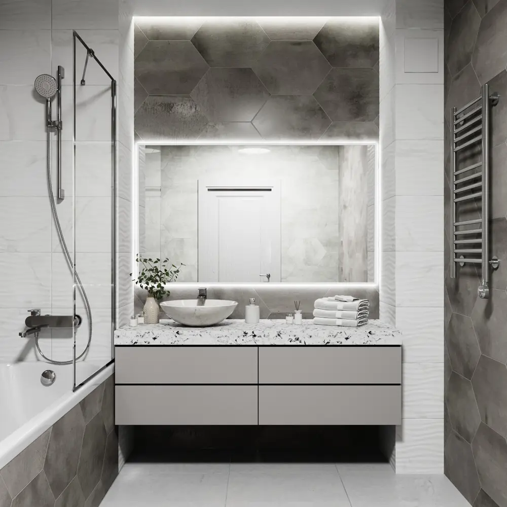 Фото 4 Зеркало со встроенной подсветкой One mirror 15090бсх 90x150 см Фото 4 Зеркало со встроенной подсветкой One mirror 15090бсх 90x150 см