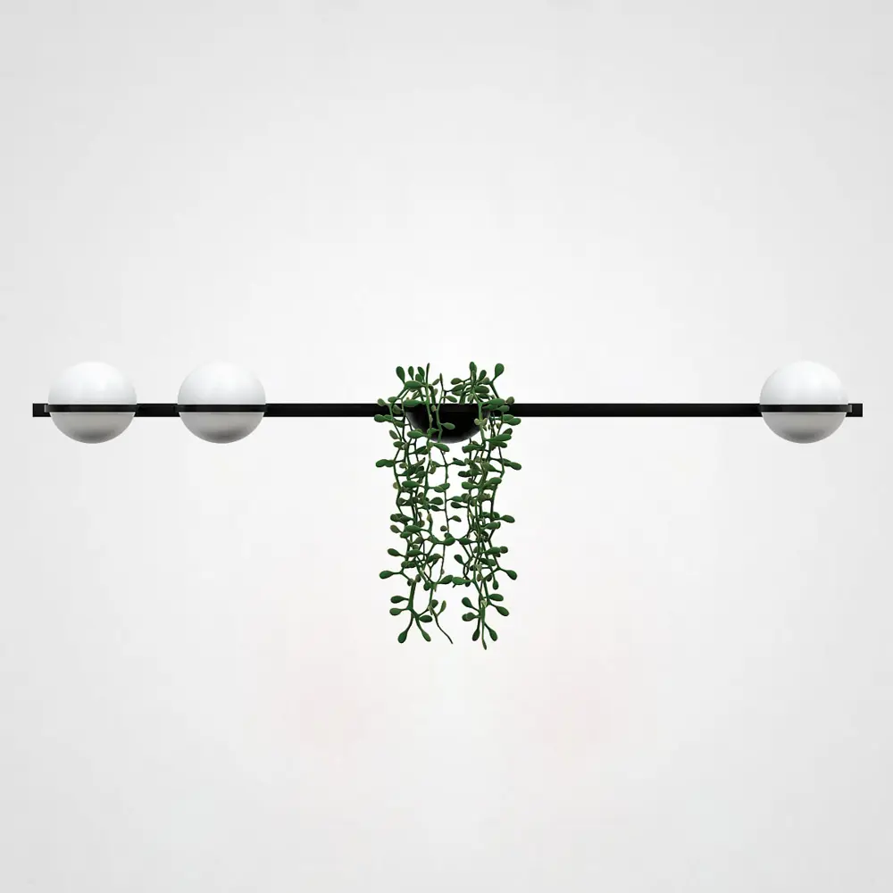 Фото Настенный светильник Imperiumloft Palma wall lamp 3 шара + 1 вазон горизонтальная 168498-22 цвет розовый Фото Настенный светильник Imperiumloft Palma wall lamp 3 шара + 1 вазон горизонтальная 168498-22 цвет розовый