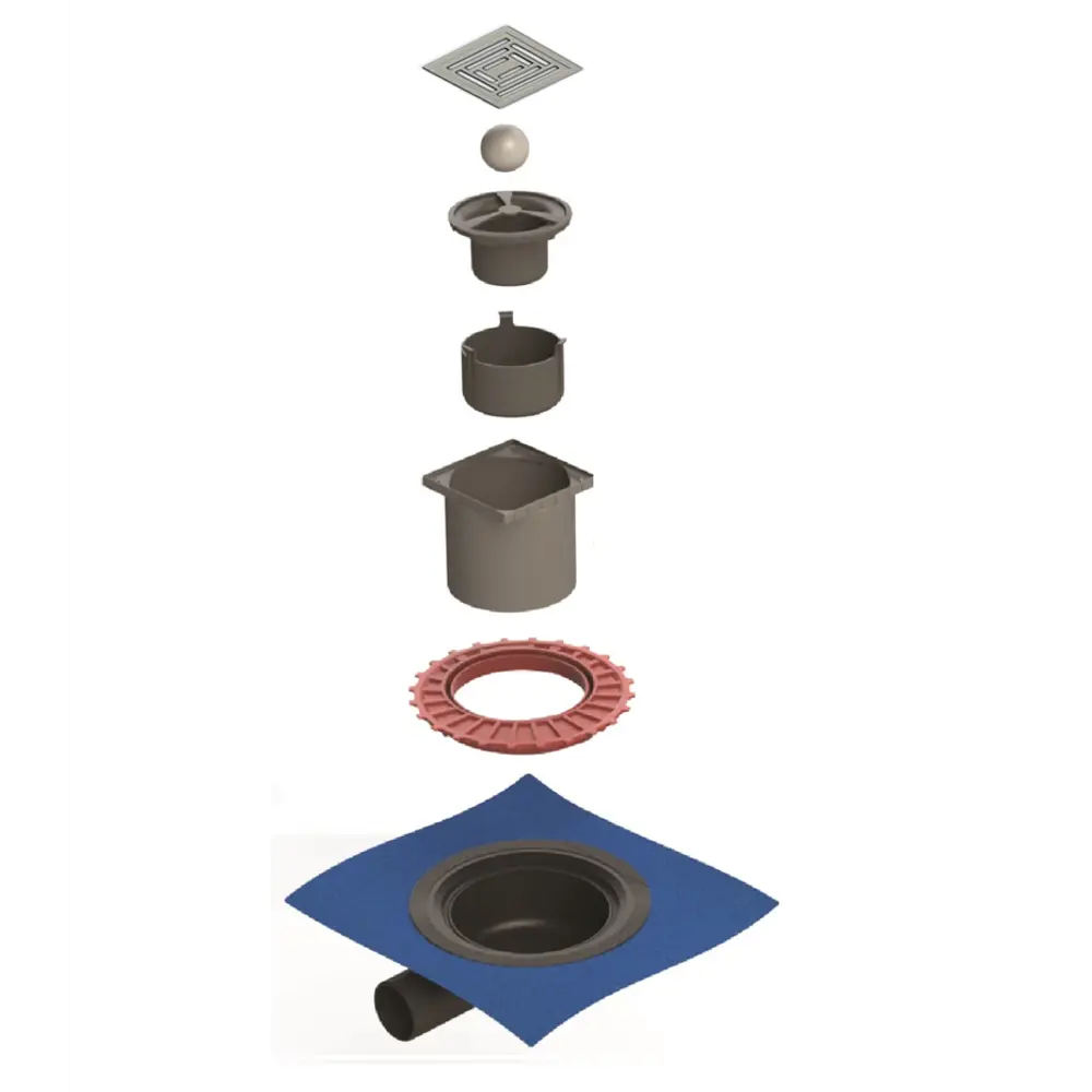 Фото 3 Трап для душа Berges Zentrum Uno 090372, 150x150 мм Фото 3 Трап для душа Berges Zentrum Uno 090372, 150x150 мм