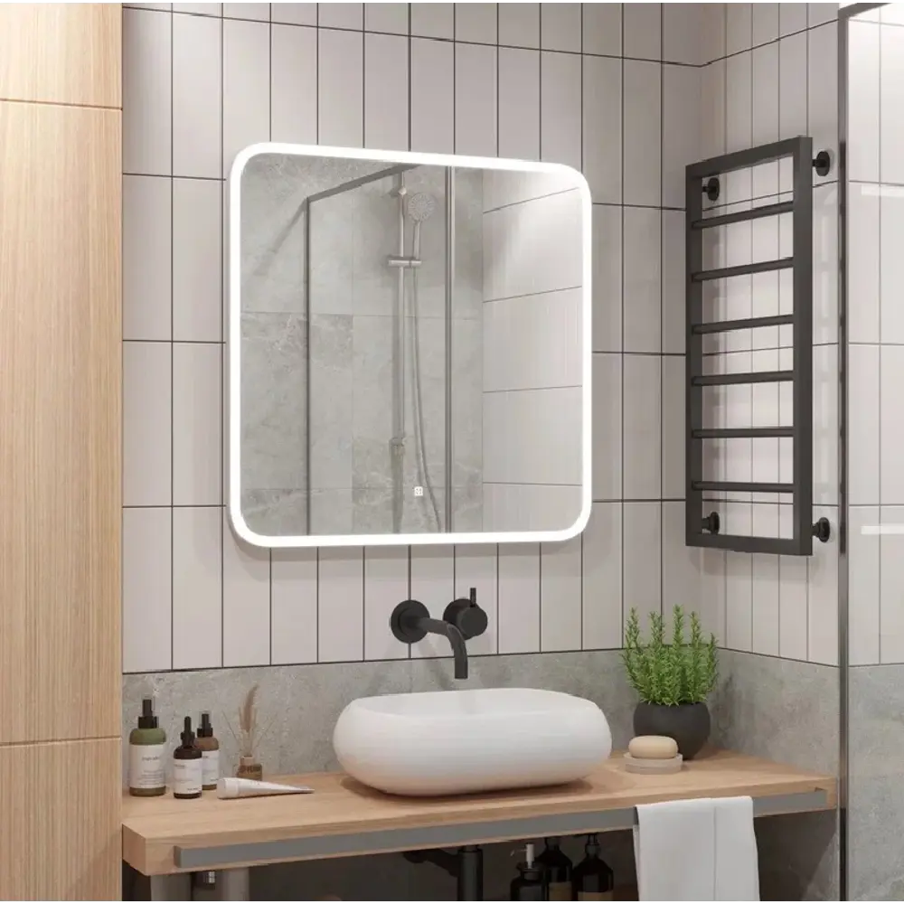 Фото Зеркало для ванной Uperwood Foster 291020570 с подсветкой 80x80см Фото Зеркало для ванной Uperwood Foster 291020570 с подсветкой 80x80см