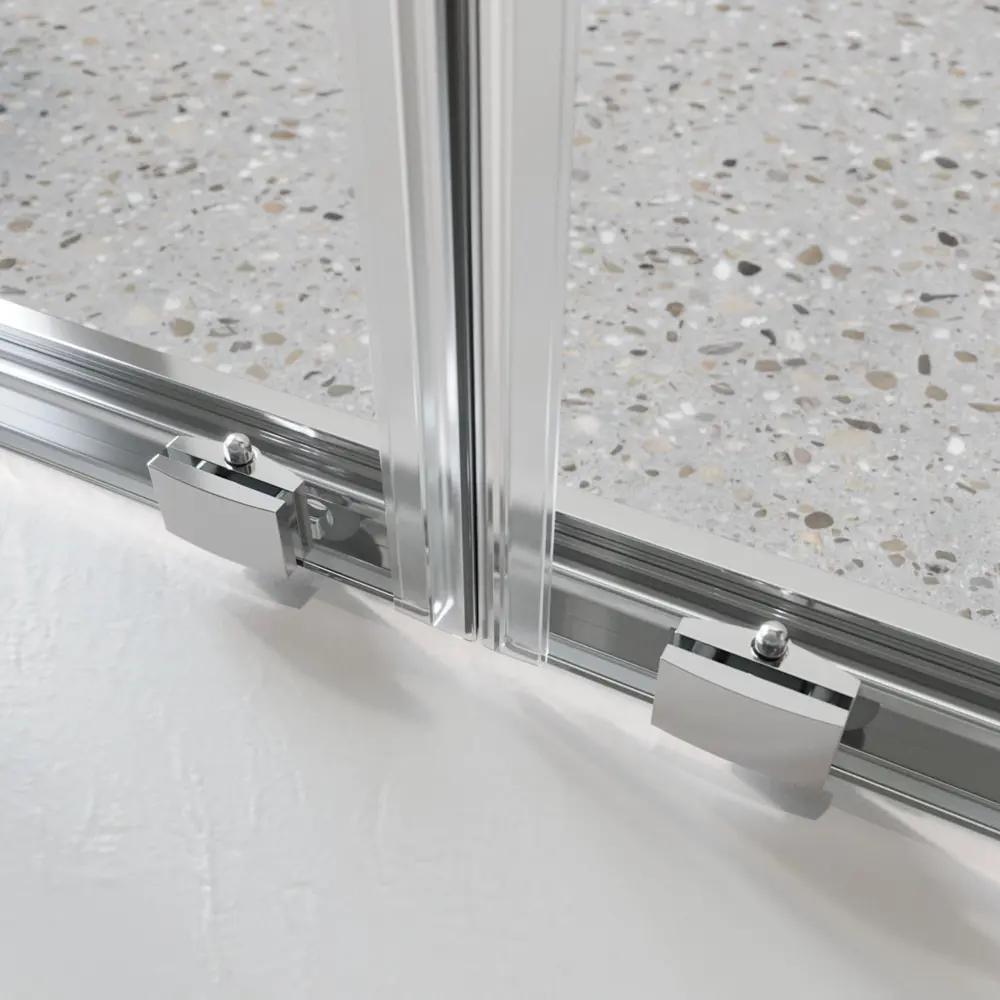 Фото 3 Душевая дверь Belbagno LUCE-BF-2-140-C-Cr 140см эффект стекла прозрачное закаленное стекло раздвижной Фото 3 Душевая дверь Belbagno LUCE-BF-2-140-C-Cr 140см эффект стекла прозрачное закаленное стекло раздвижной