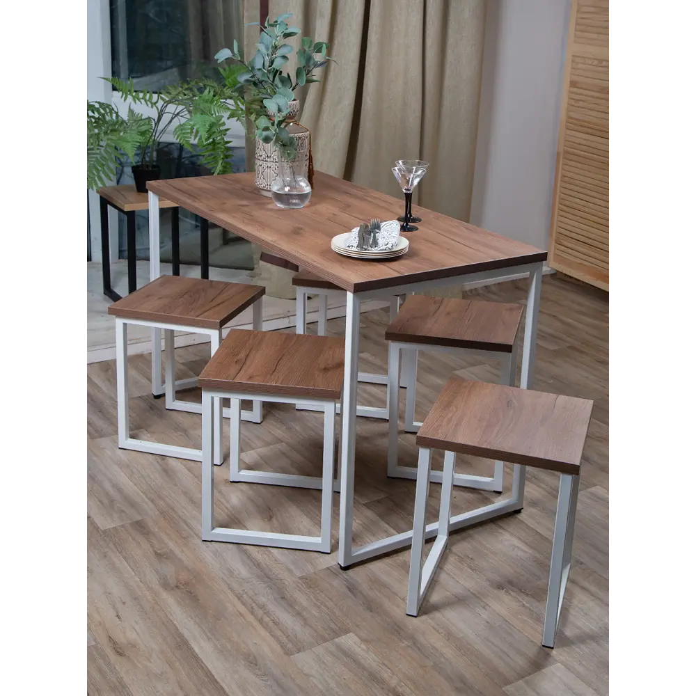 Фото 3 Стол прямоугольный Diko loft 120x70 см лдсп цвет дуб табачный Фото 3 Стол прямоугольный Diko loft 120x70 см лдсп цвет дуб табачный