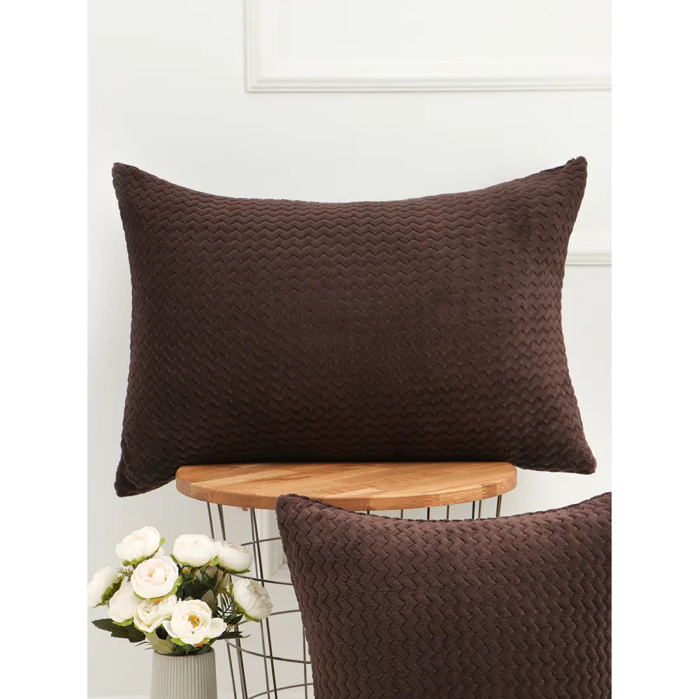 Фото 2 Комплект декоративных наволочек Lizzy Home NAVPL016RP5070*2 50x70 см, цвет коричневый, 2 шт Фото 2 Комплект декоративных наволочек Lizzy Home NAVPL016RP5070*2 50x70 см, цвет коричневый, 2 шт