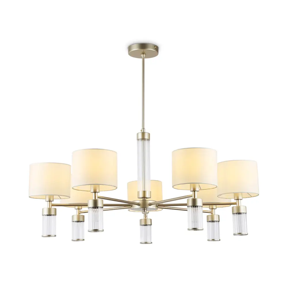 Фото Люстра на штанге Ambrella Light High Ambr_lh71303 7 ламп 28 м² цвет белый/золото Фото Люстра на штанге Ambrella Light High Ambr_lh71303 7 ламп 28 м² цвет белый/золото