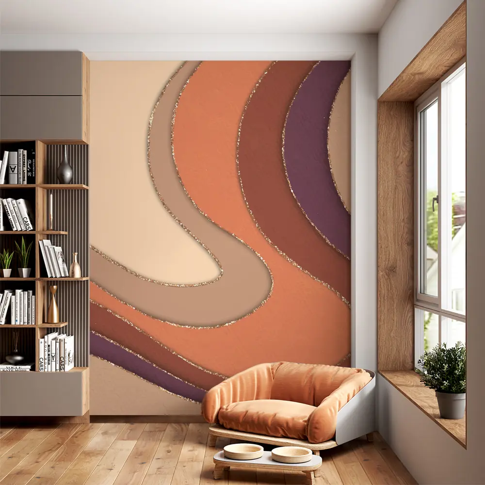 Фото 6 Фотообои флизелиновые Urban Style Абстрактные волны оранжевые UST2801, 200x270 см Фото 6 Фотообои флизелиновые Urban Style Абстрактные волны оранжевые UST2801, 200x270 см