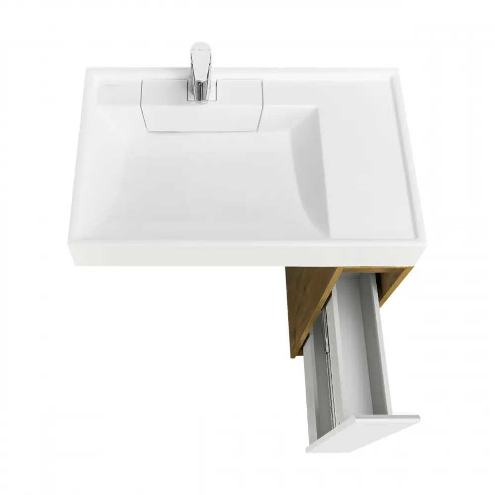 Фото 4 Тумба под раковину напольная Aquaton 1A2671K2LHDR0 18см цвет коричневый Фото 4 Тумба под раковину напольная Aquaton 1A2671K2LHDR0 18см цвет коричневый