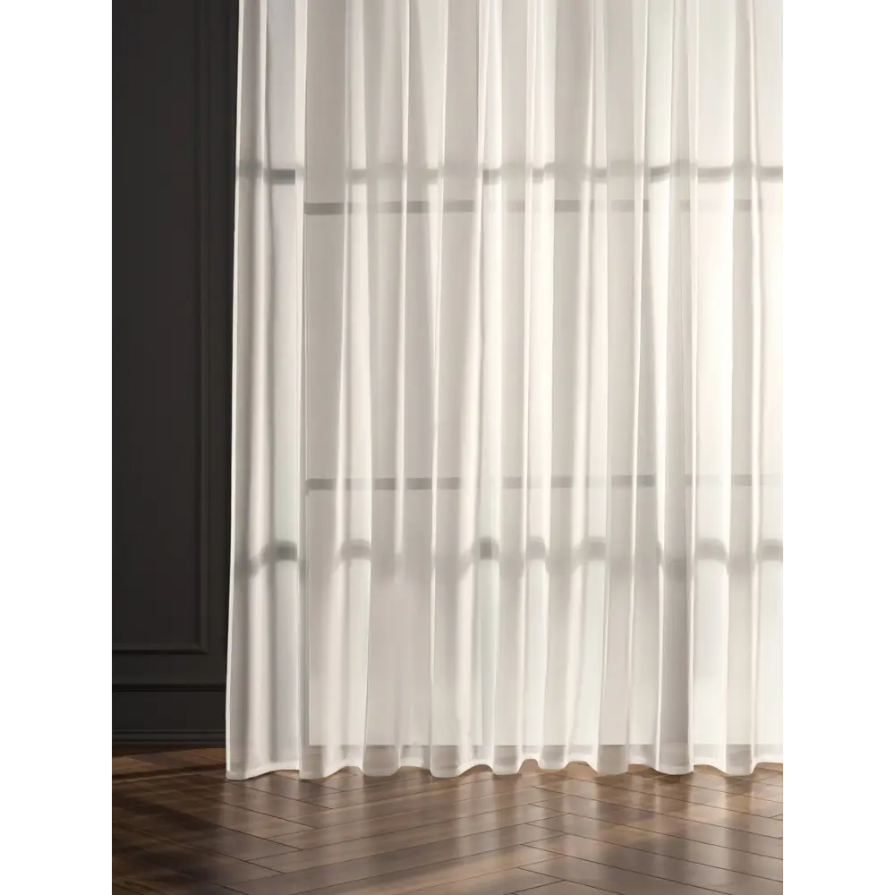 Фото Штора Arya home 8001885859808 на шторной ленте 280x500 см цвет молочный Фото Штора Arya home 8001885859808 на шторной ленте 280x500 см цвет молочный