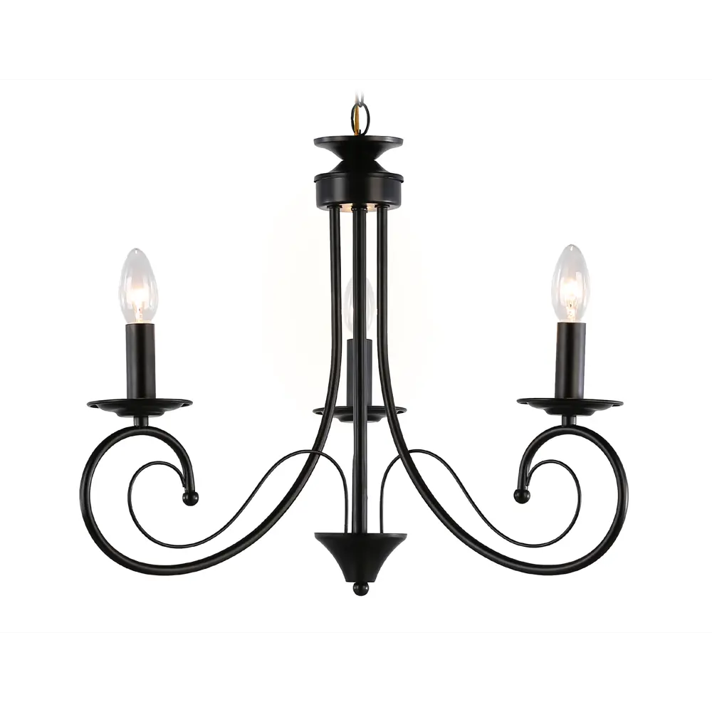 Фото Люстра подвесная Ambrella Light Traditional Ambr_tr9606 3 лампы 4.71 м² цвет черный Фото Люстра подвесная Ambrella Light Traditional Ambr_tr9606 3 лампы 4.71 м² цвет черный