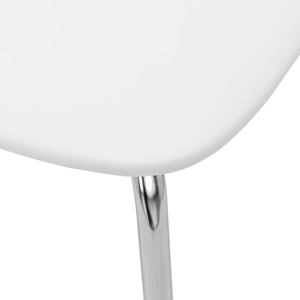 Фото 3 Стул Клик мебель 5545620 51x100x43 см экокожа цвет белый Фото 3 Стул Клик мебель 5545620 51x100x43 см экокожа цвет белый