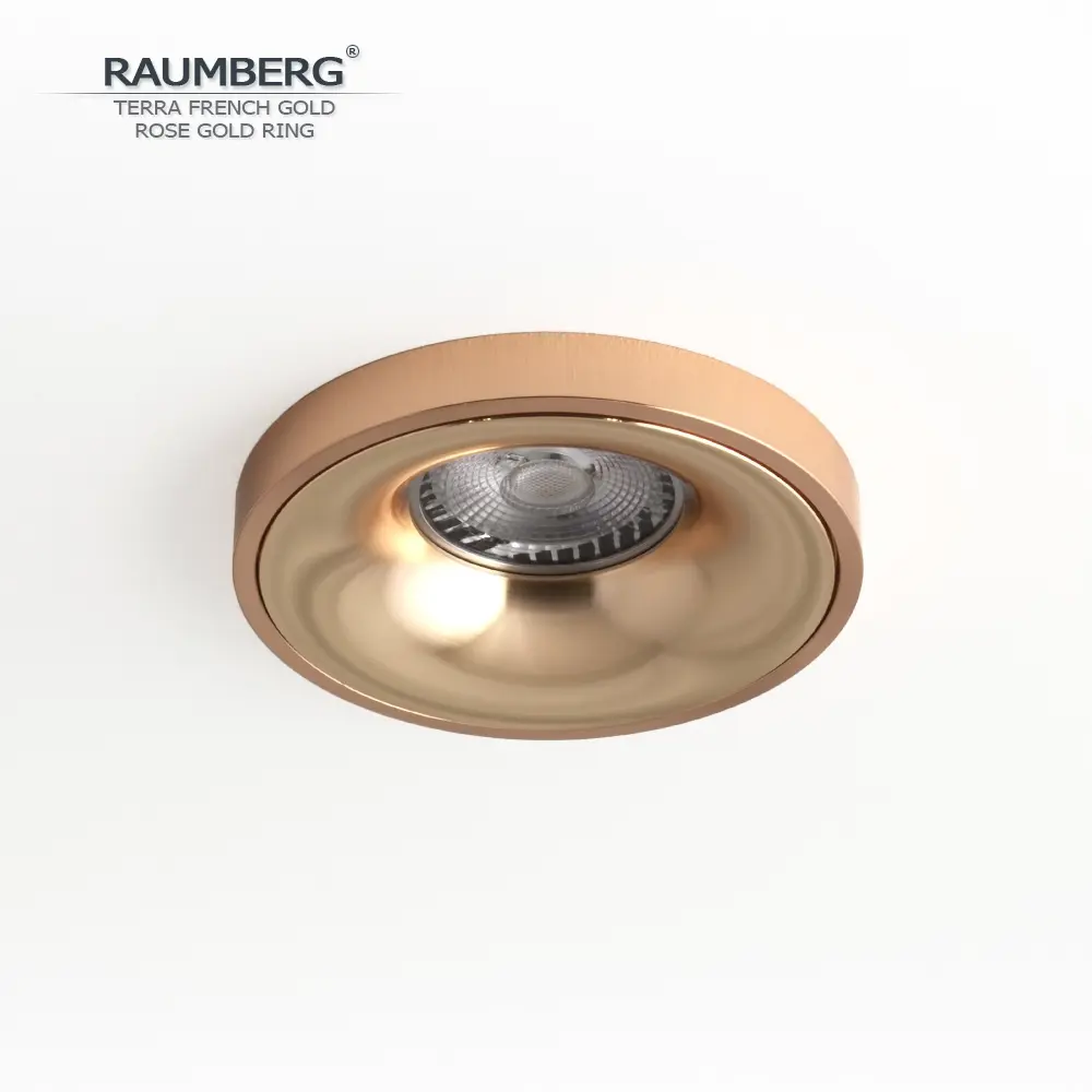 Фото Светильник точечный встраиваемый Raumberg Terra french gold rose gold под отверстие 65 мм GU10 цвет золотистый Фото Светильник точечный встраиваемый Raumberg Terra french gold rose gold под отверстие 65 мм GU10 цвет золотистый