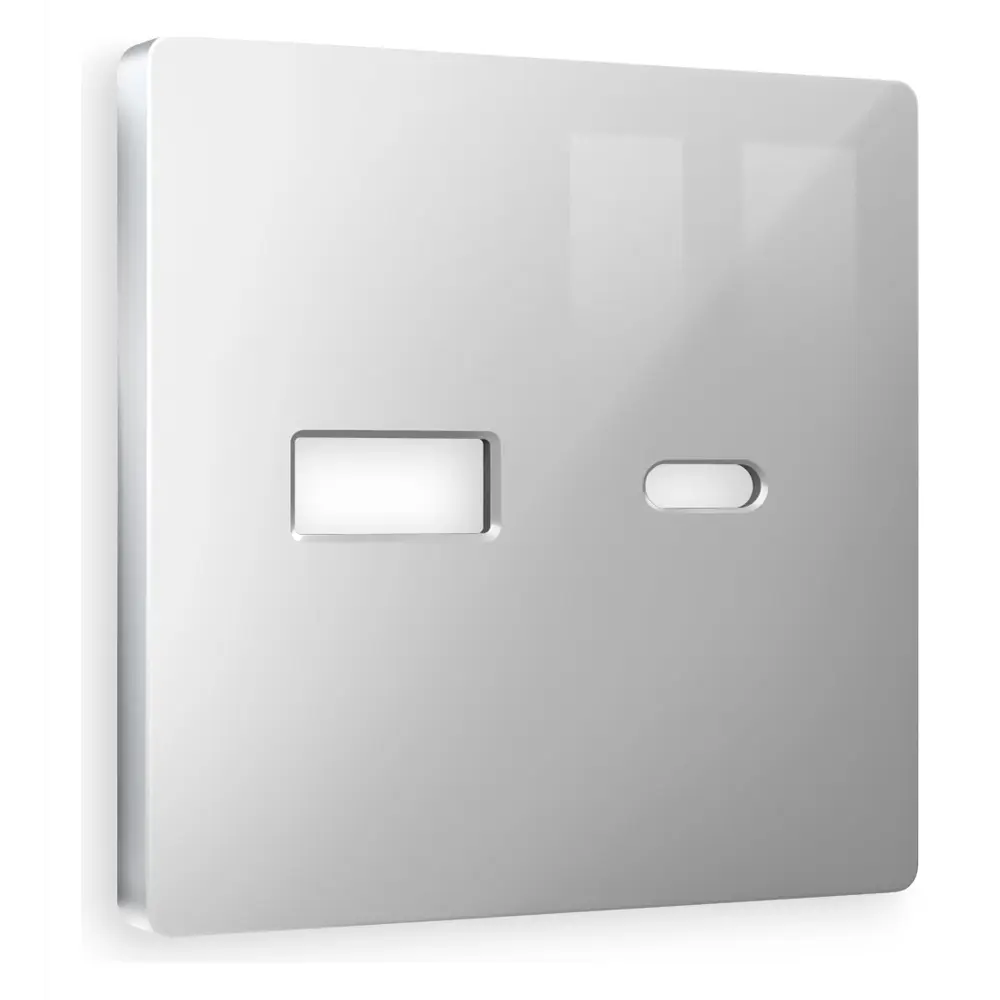 Фото Накладка для розетки 2USB тип A+C Ambrella volt Alfa AP4110 цвет серебро глянец Фото Накладка для розетки 2USB тип A+C Ambrella volt Alfa AP4110 цвет серебро глянец