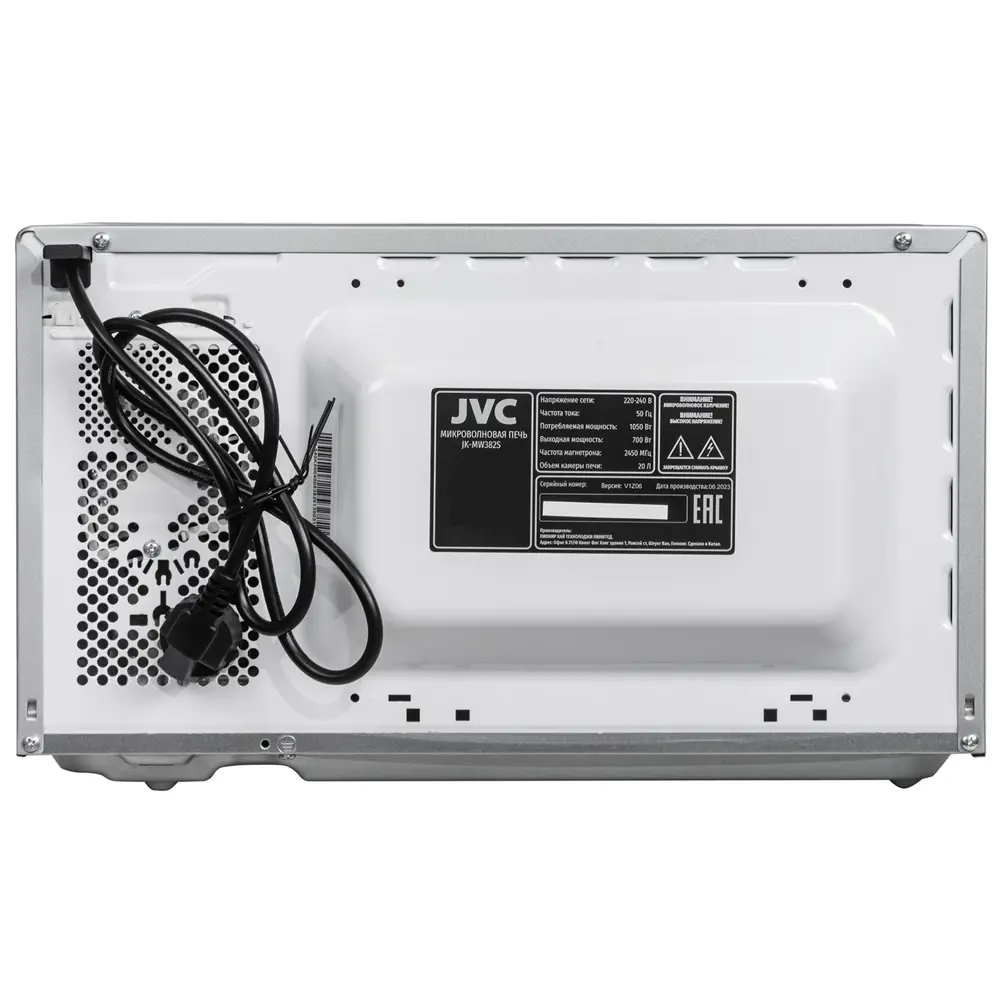 Фото 6 Отдельностоящая микроволновая печь Jvc JK-MW382S 20 л 44x25.9x32.3 см цвет серебристый Фото 6 Отдельностоящая микроволновая печь Jvc JK-MW382S 20 л 44x25.9x32.3 см цвет серебристый