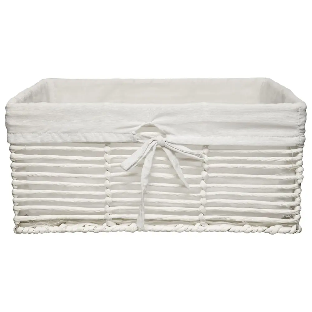 Фото Корзина Handy home 26x18x39 см бумага цвет белый Фото Корзина Handy home 26x18x39 см бумага цвет белый